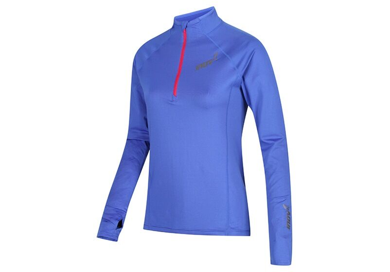 Bluzy Inov-8 Long Sleeve Half Zip Damskie Niebieskie IHJ-520179